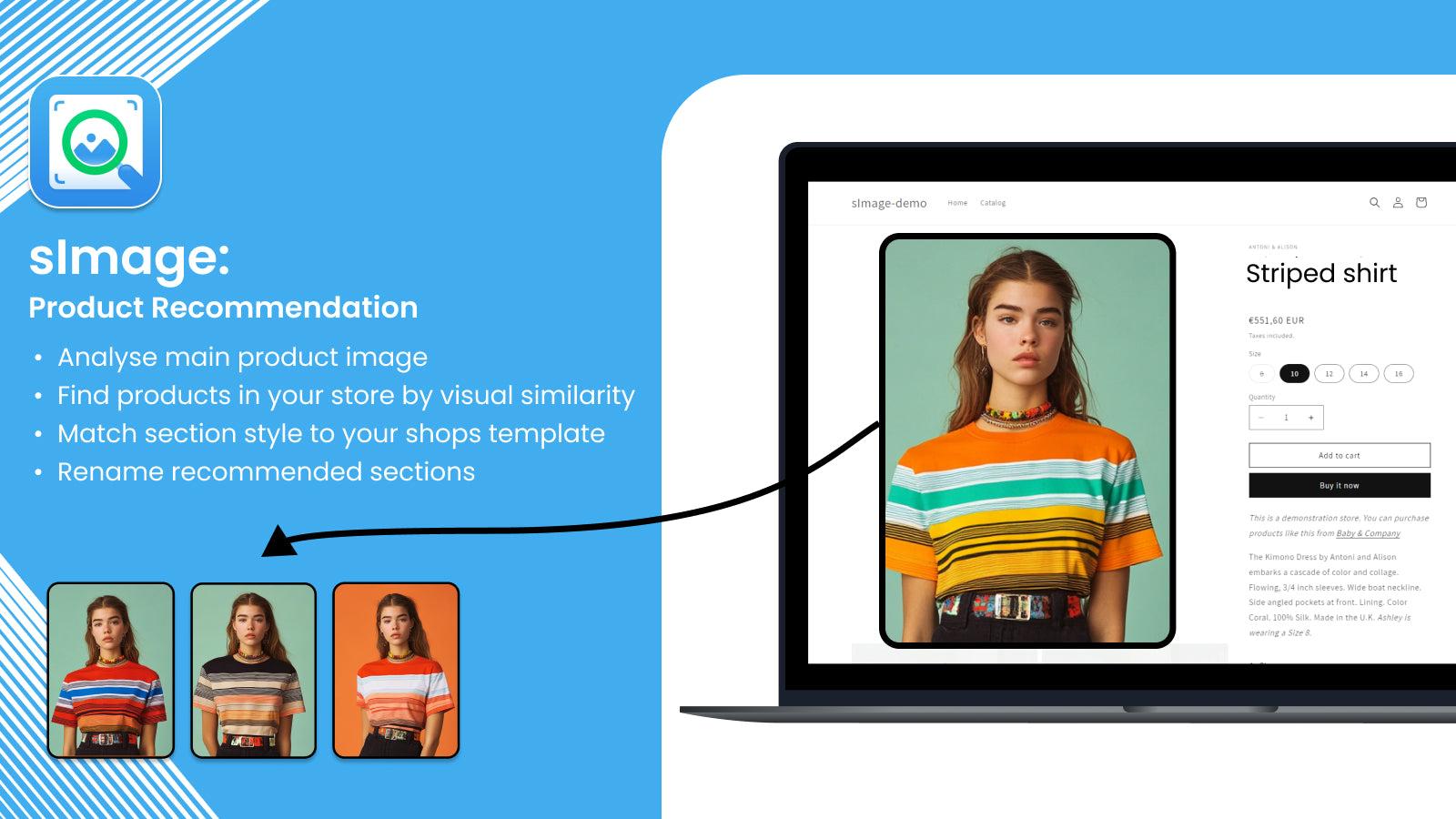 sImage gives better recommendation using image similarity