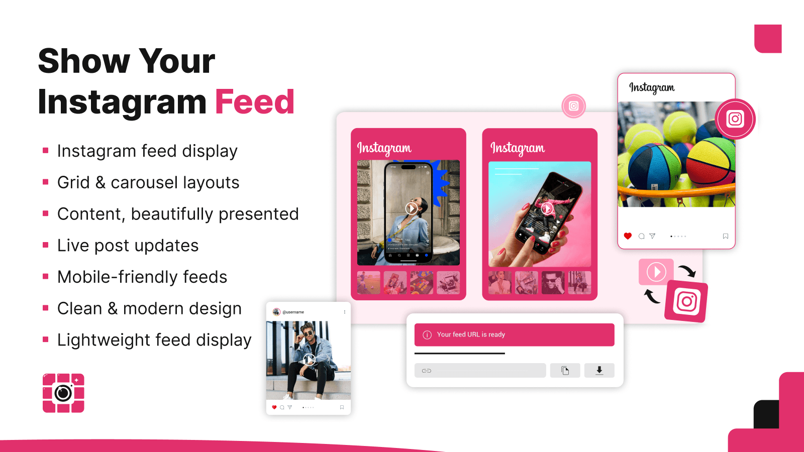 show your Instagram feed on your store