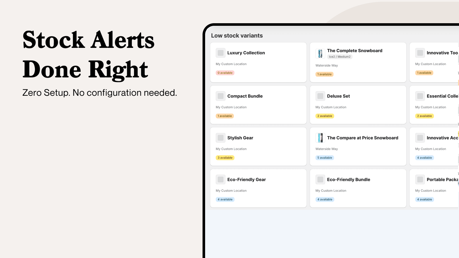 stock alerts done right