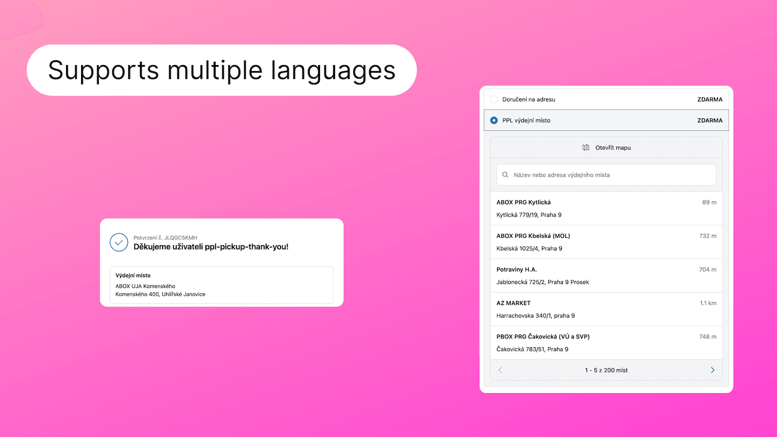 Supports multiple languages