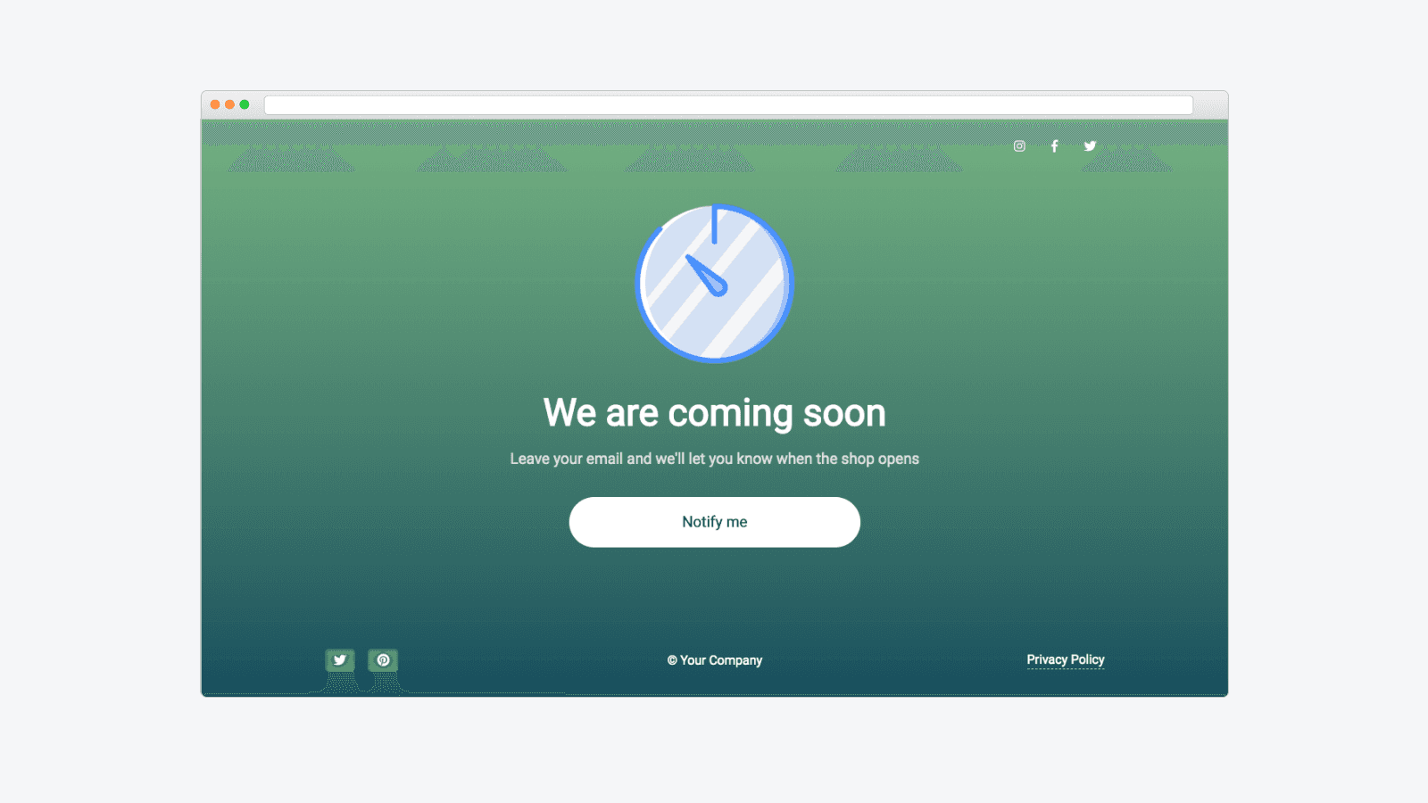 Coming soon / Pre-launch page