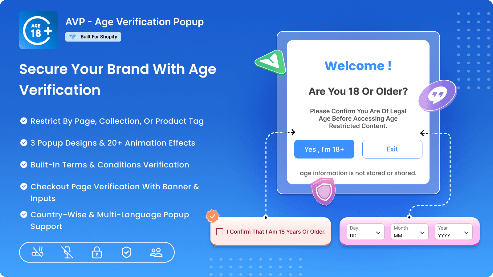 age verifier and coming soon page builder shopify app