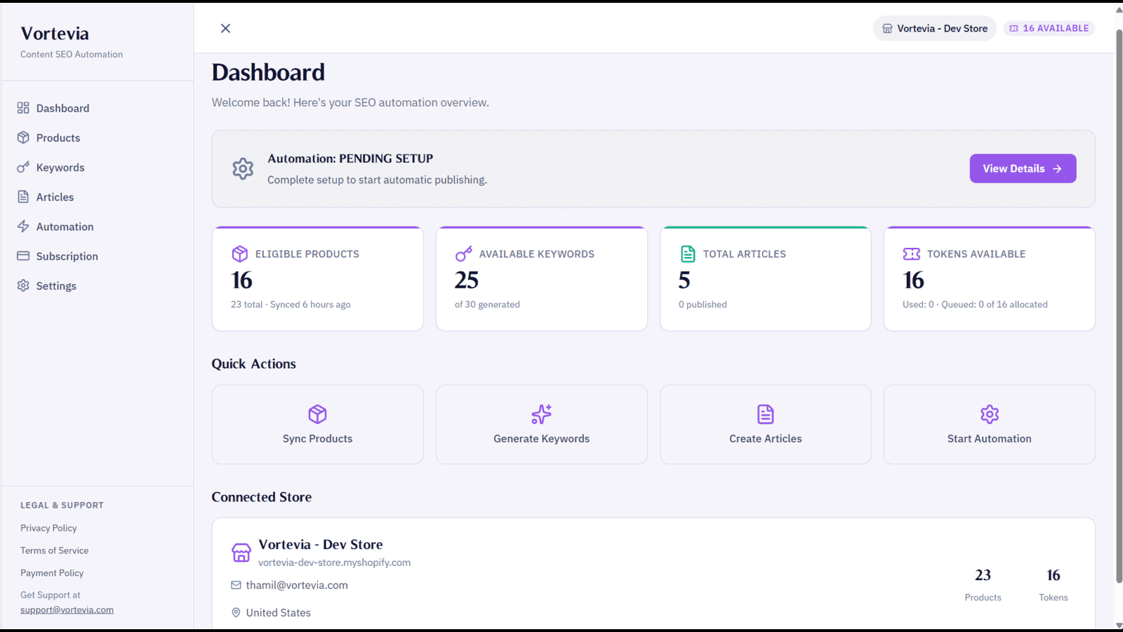 Dashboard