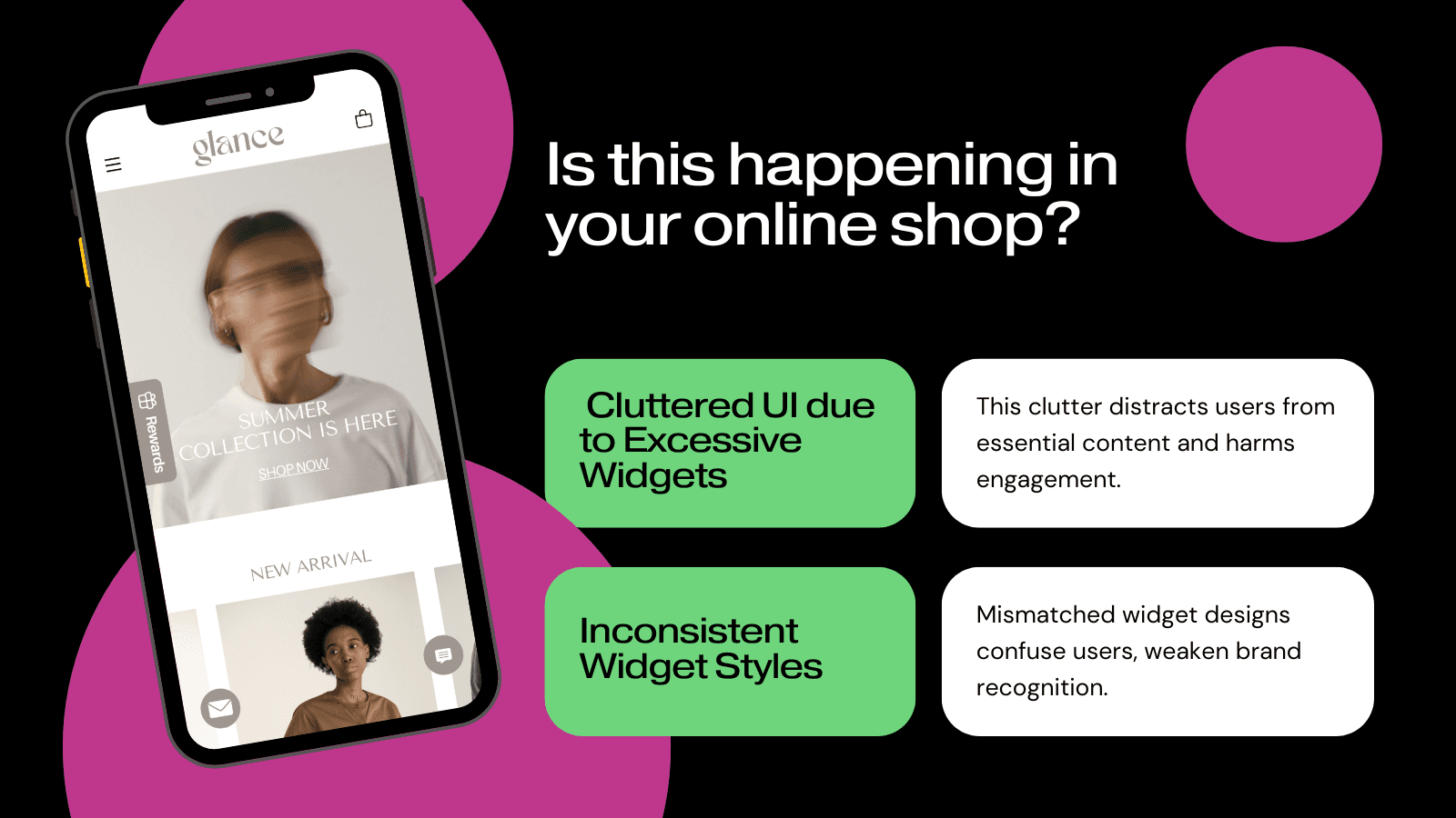 Solving problems: Cluttered UI from too many widgets.