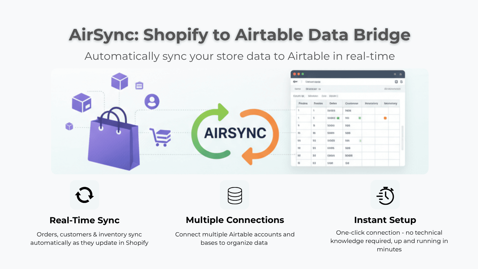 AirSync: Shopify Airtable Data Bridge