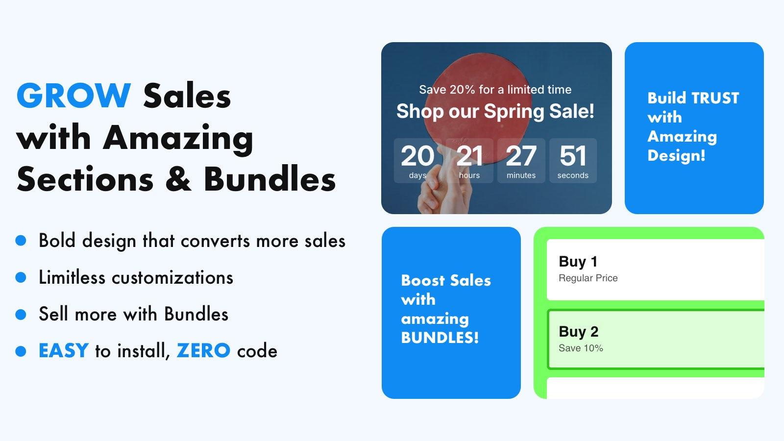 Grow sales with amazing sections and bundles