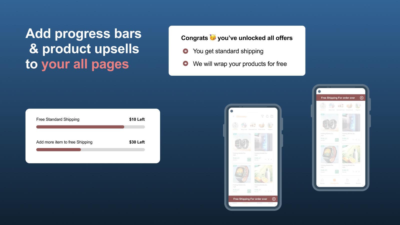 Merchant can easily create bars and use them for selling..