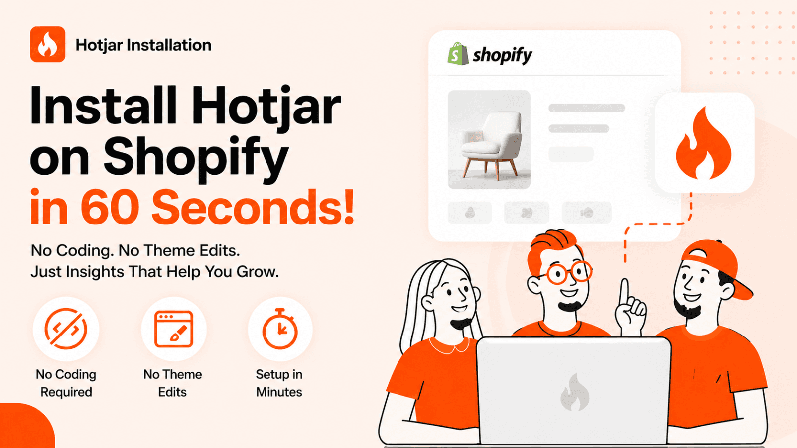 Hotjar install on Shopify in 60 seconds no coding