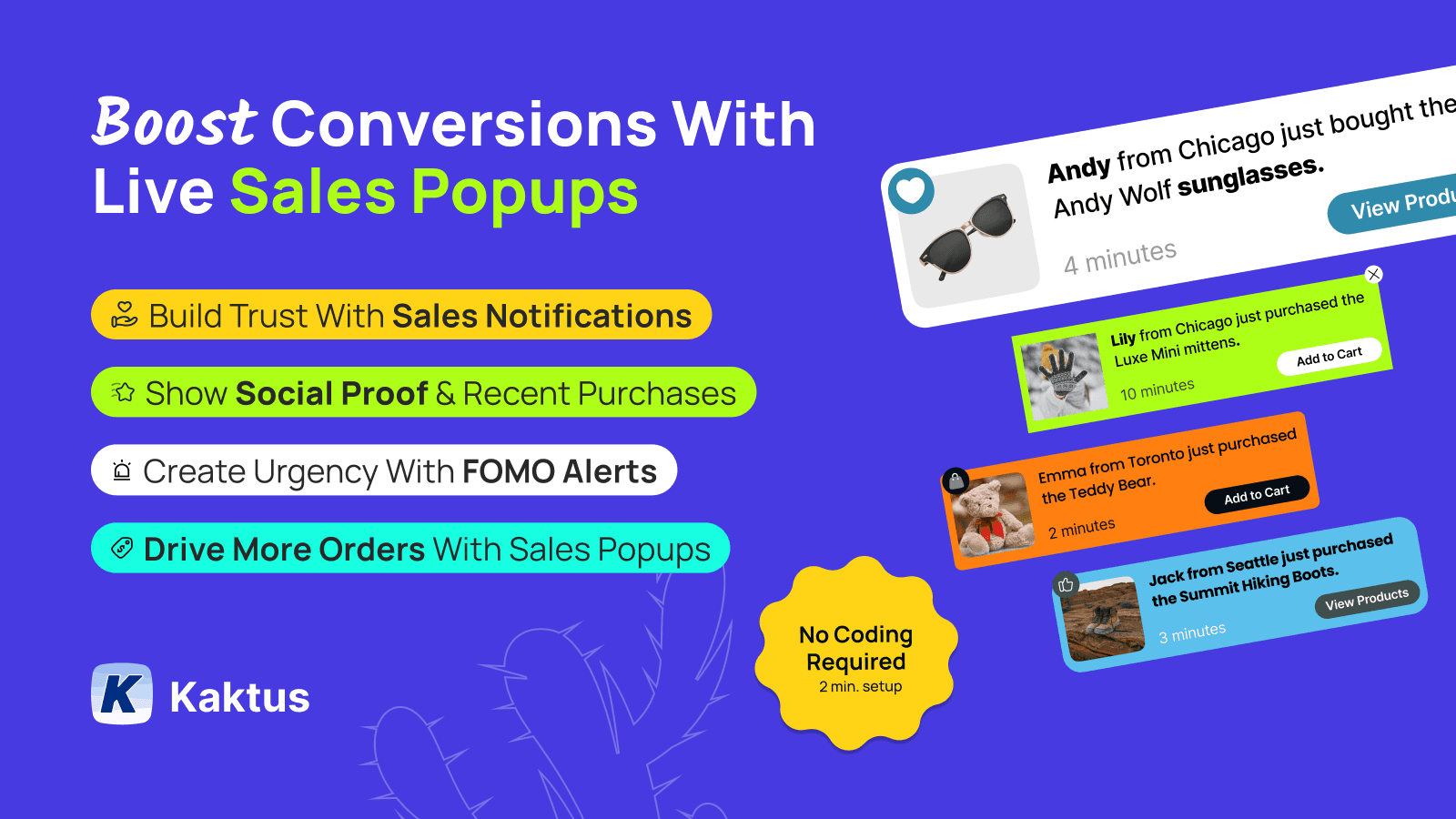 Sales notification banner