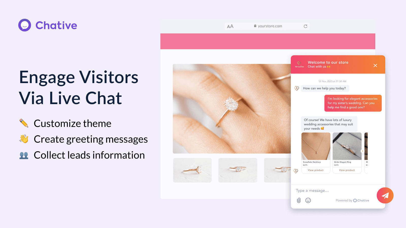 Engage Visitors Via Live Chat