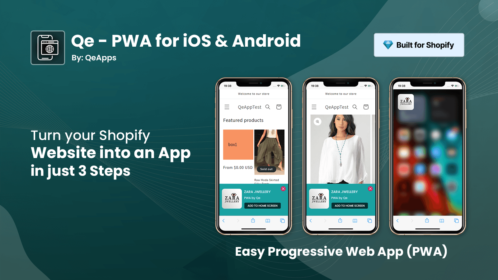 Shopify store turned into mobile app using PWA Builder