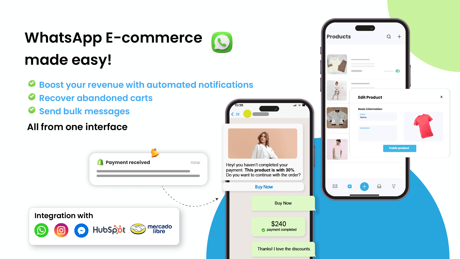 WhatsApp E-commerce made easy!