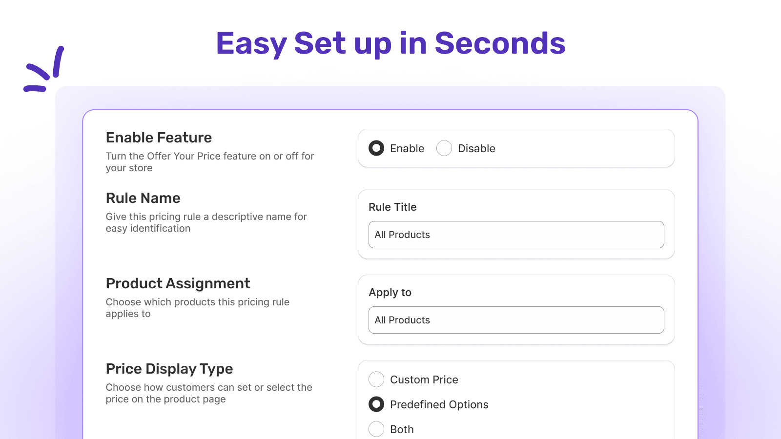 Easy Shopify app setup in seconds