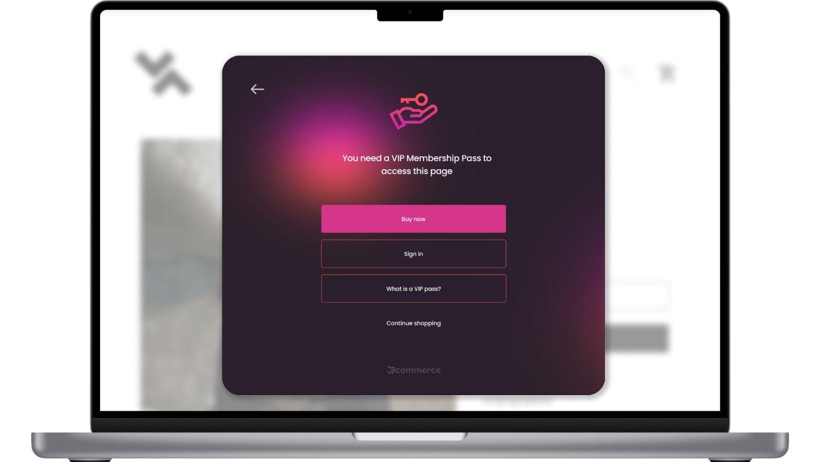 3Commerce Application gating a product page