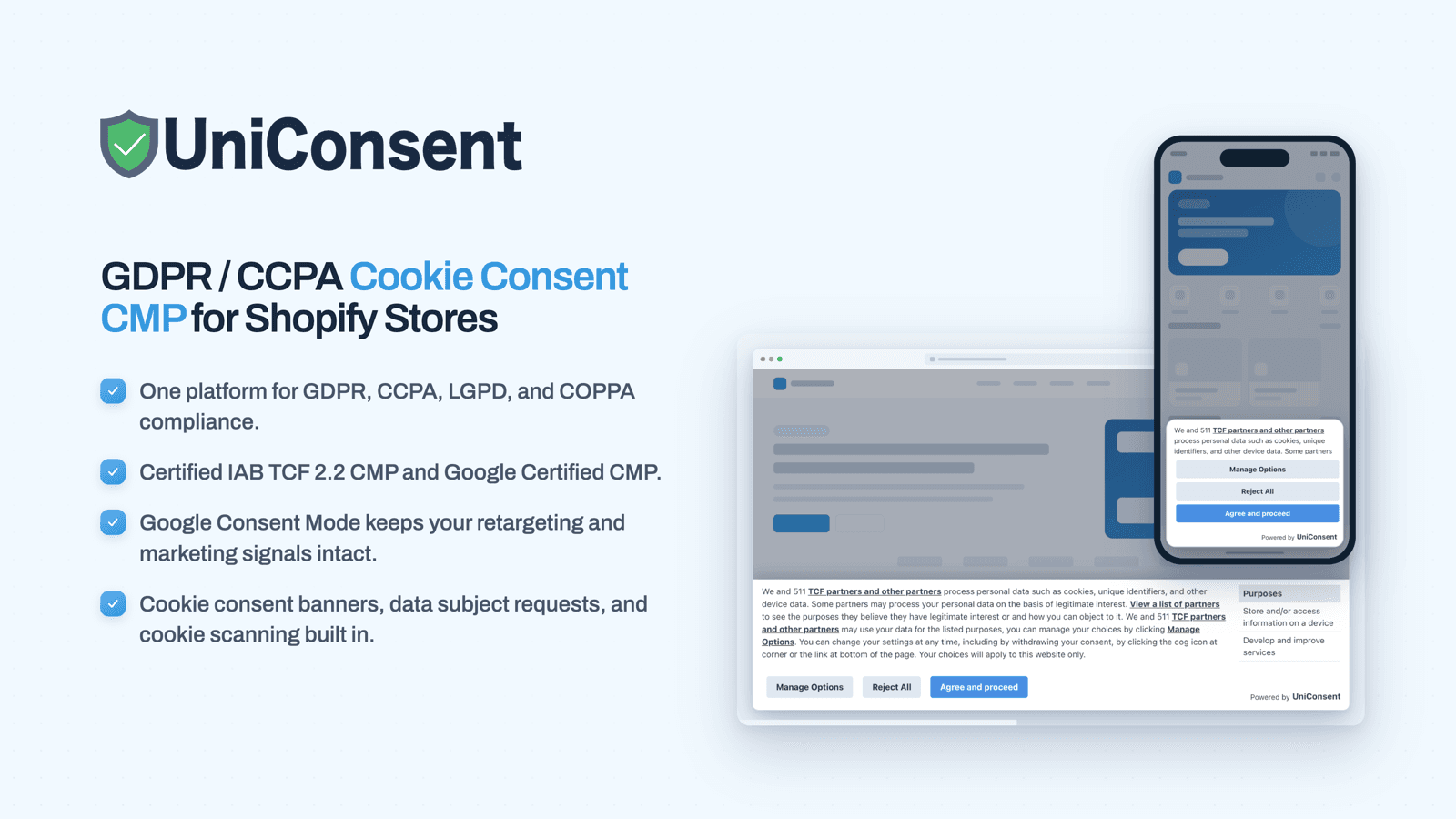 UniConsent CMP for Shopify Stores