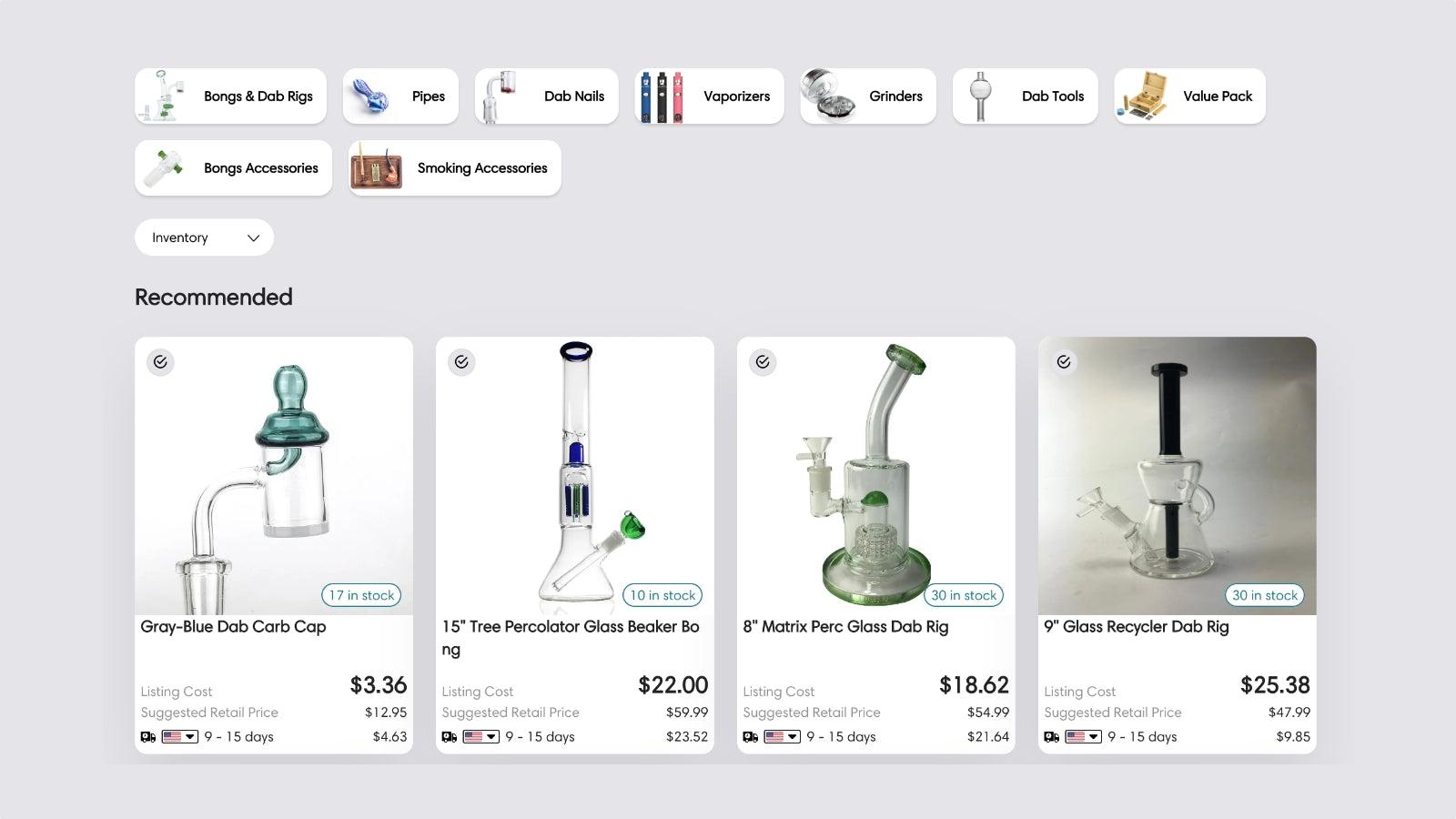 Smoking Pipes and Bongs Dropshipping | PuffingBird