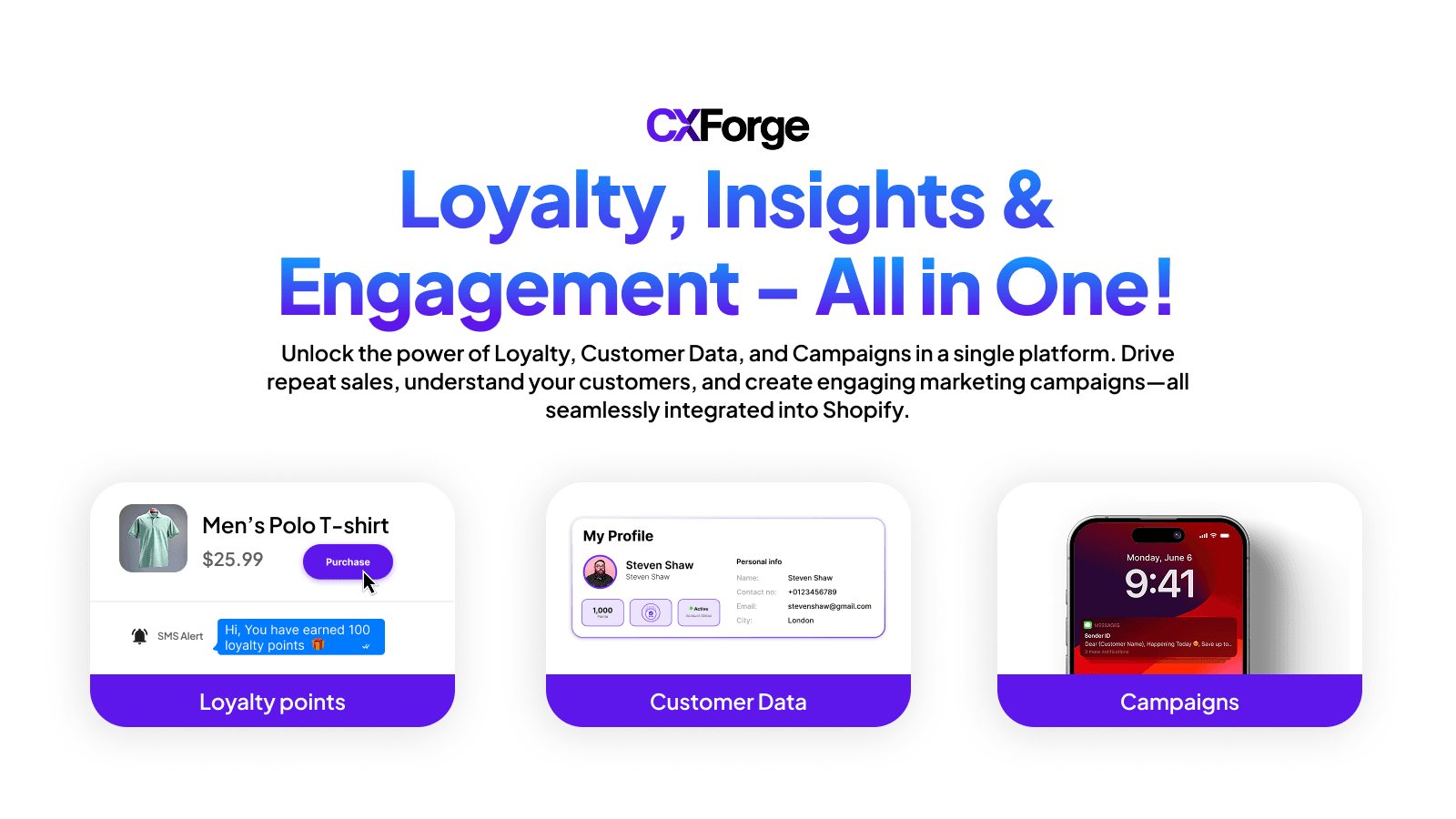 Loyalty, data, and campaigns in one platform