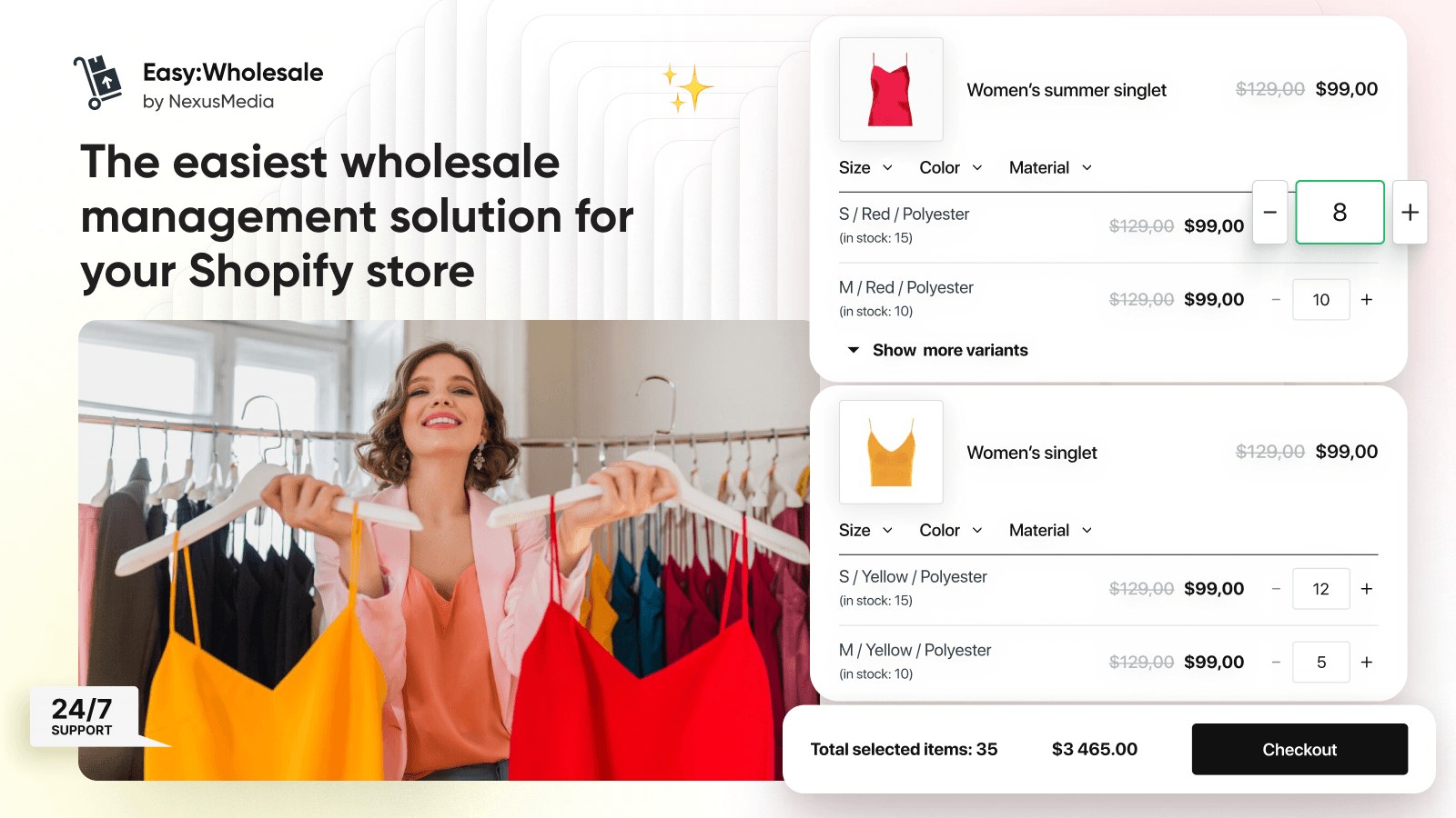 Wholesale order forms and standalone bulk order pages.