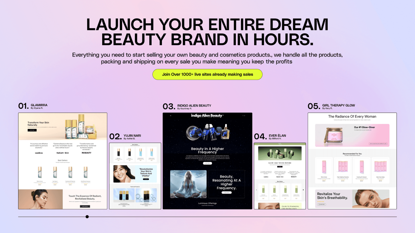 Launch your beauty brand in hours - no inventory needed