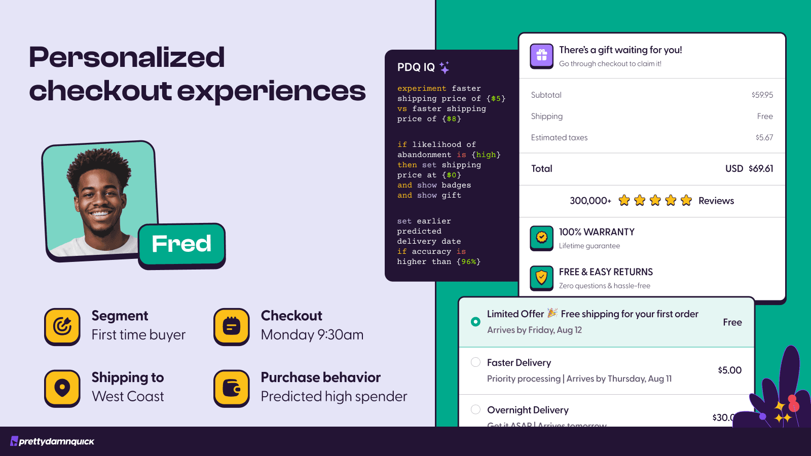 Personalized checkout experiences