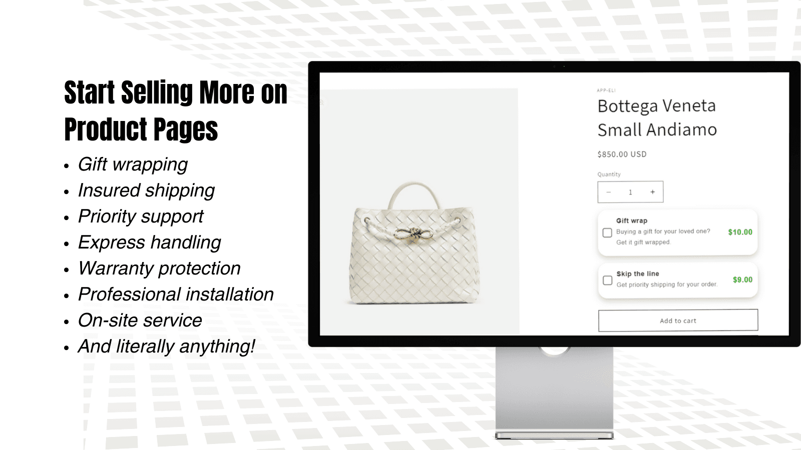 Shopify sales boost with gift wrapping, warranty, and more addon
