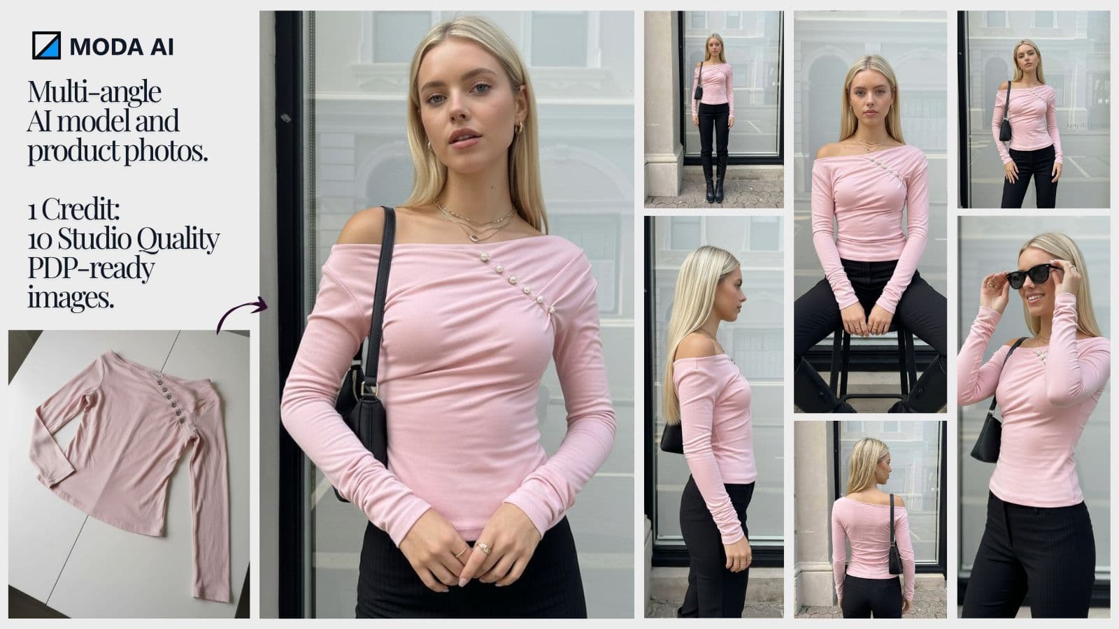 turn a single garment into ten polished on-model visuals