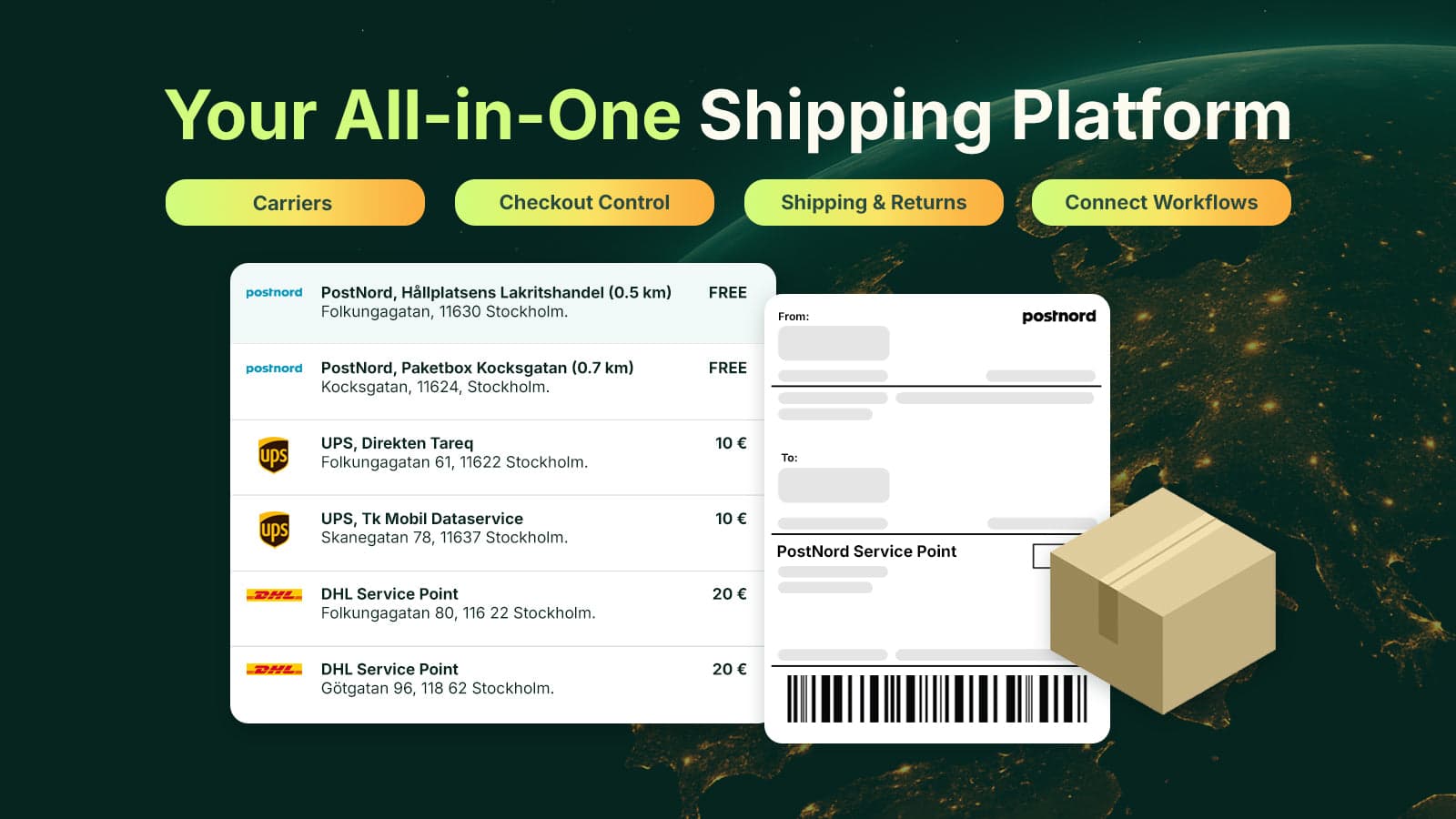 Advanced shipping solution for your Shopify store