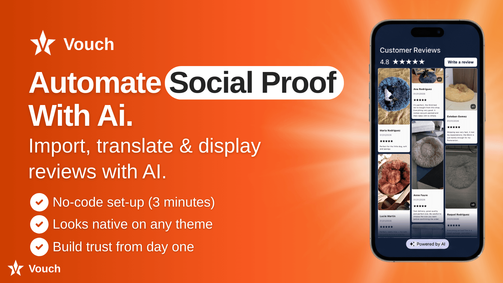 automate social proof with AI