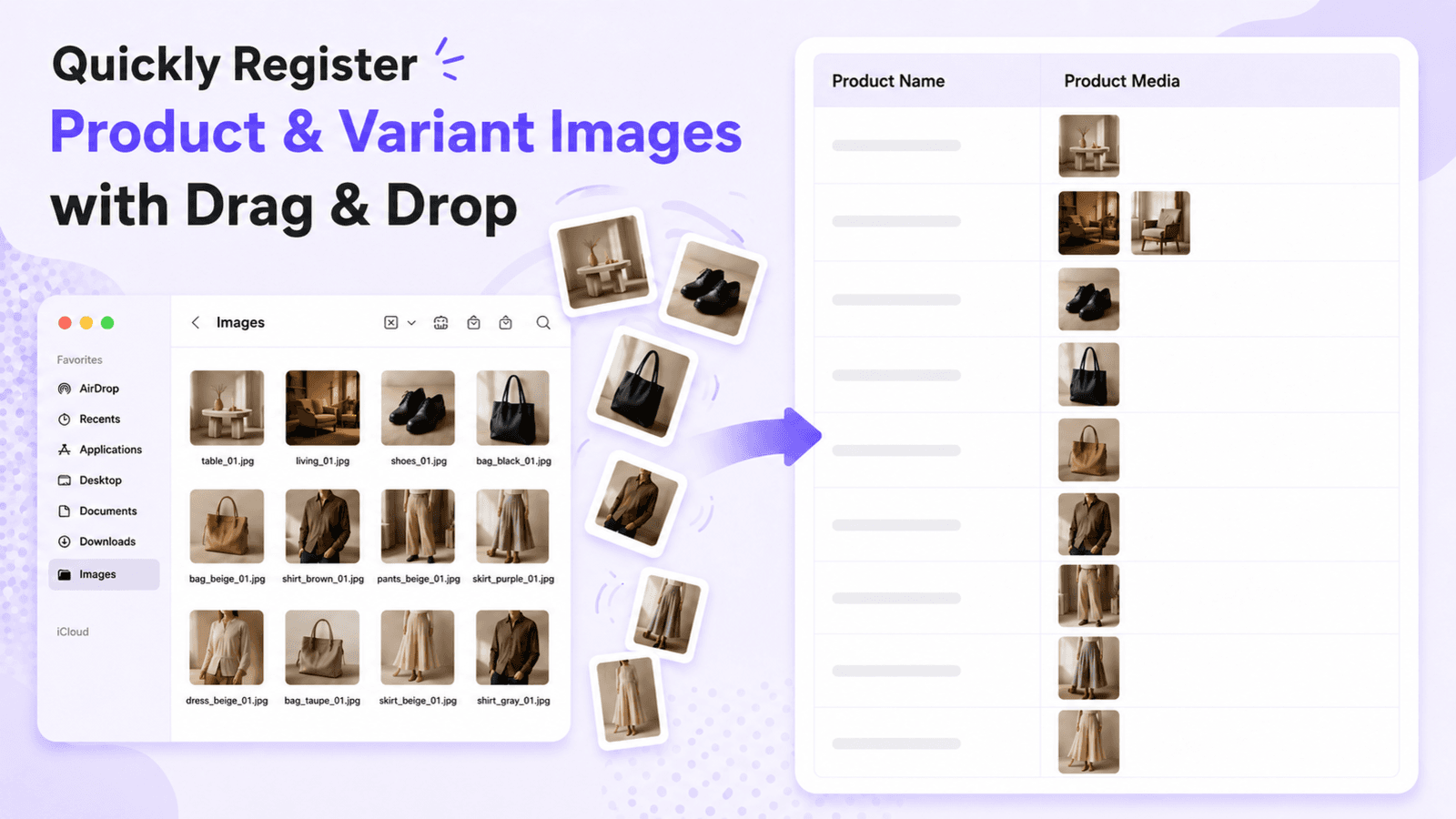 Quickly Register Product & Variant Images with Drag & Drop