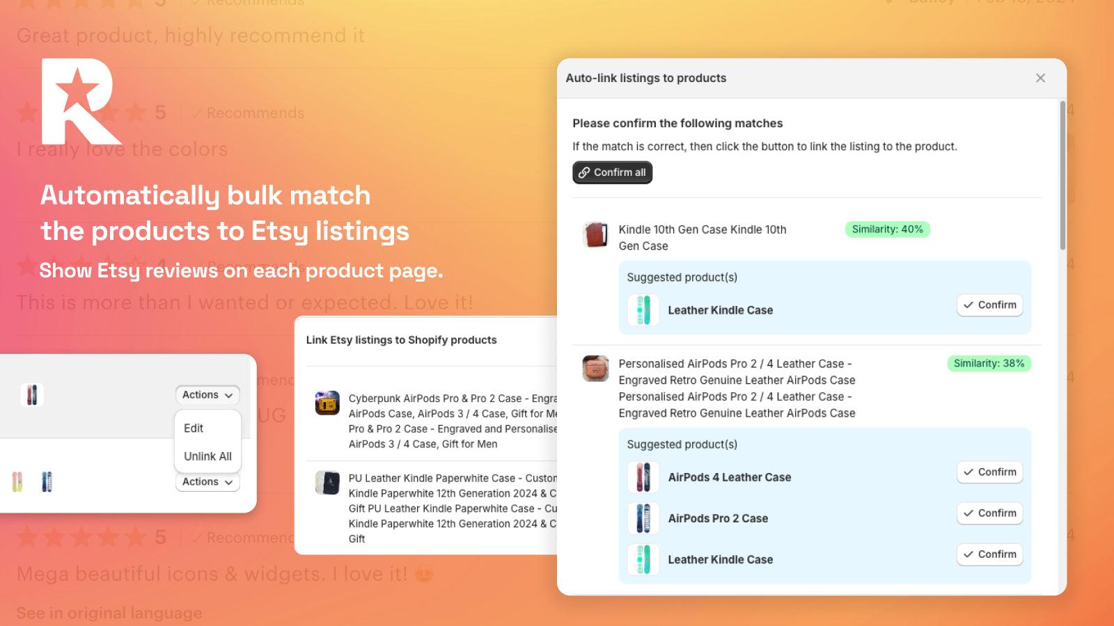 Automatically Link Etsy listings to Shopify Products