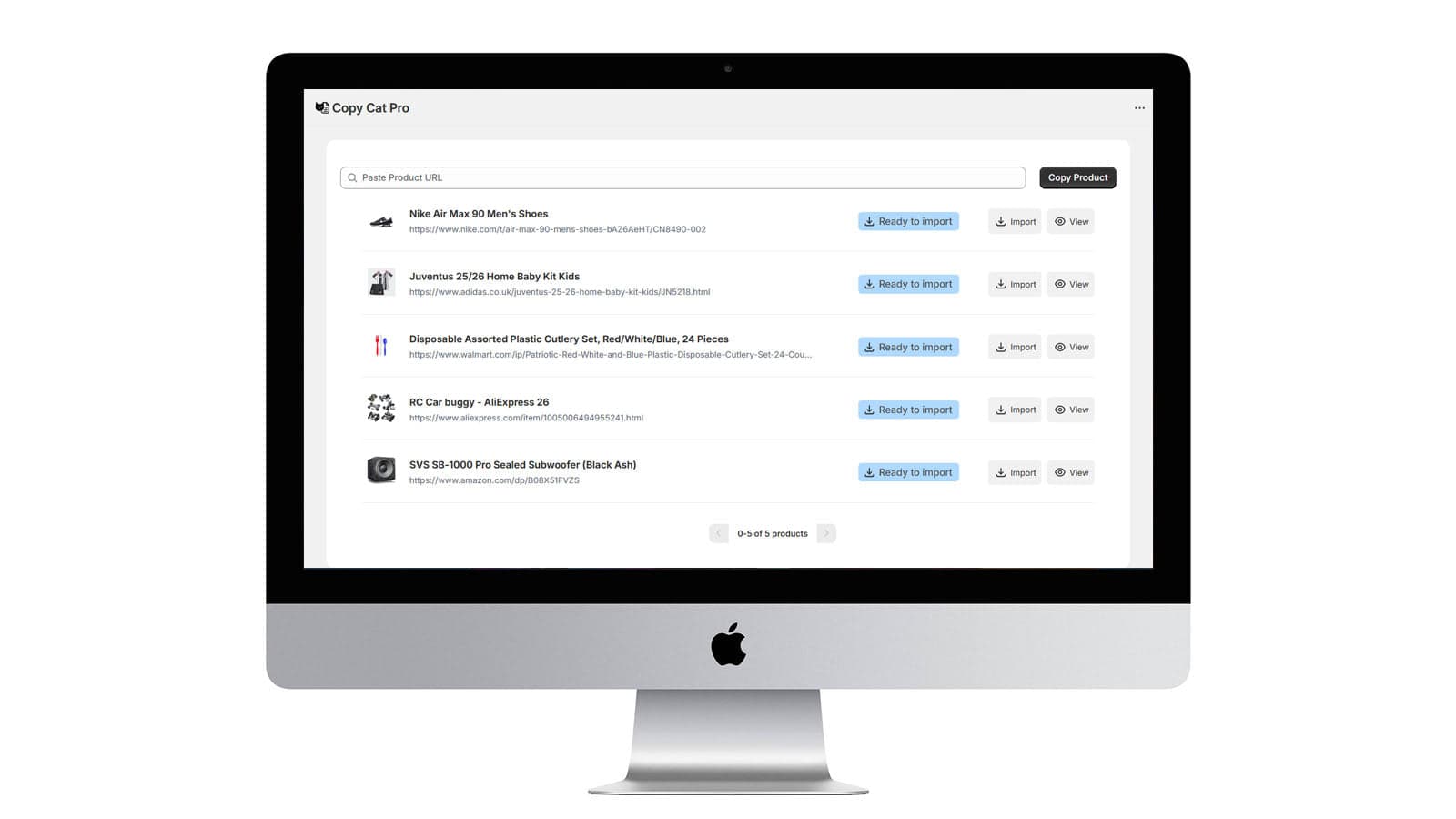 Import products from your supplier.