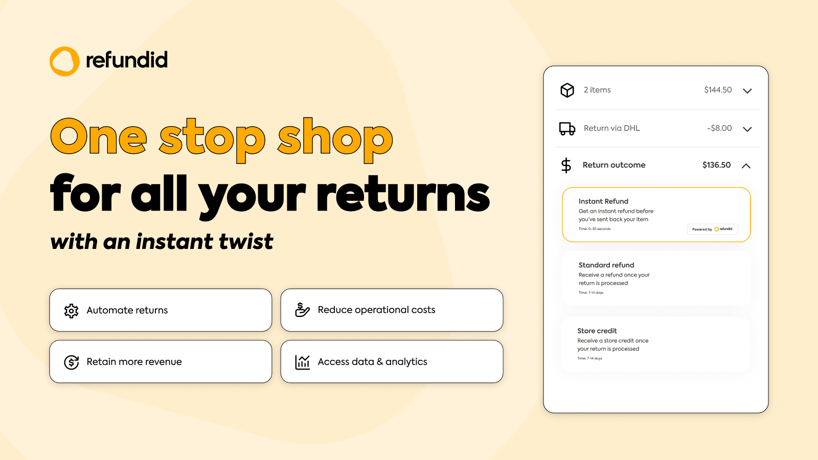 Your one stop shop for all your returns