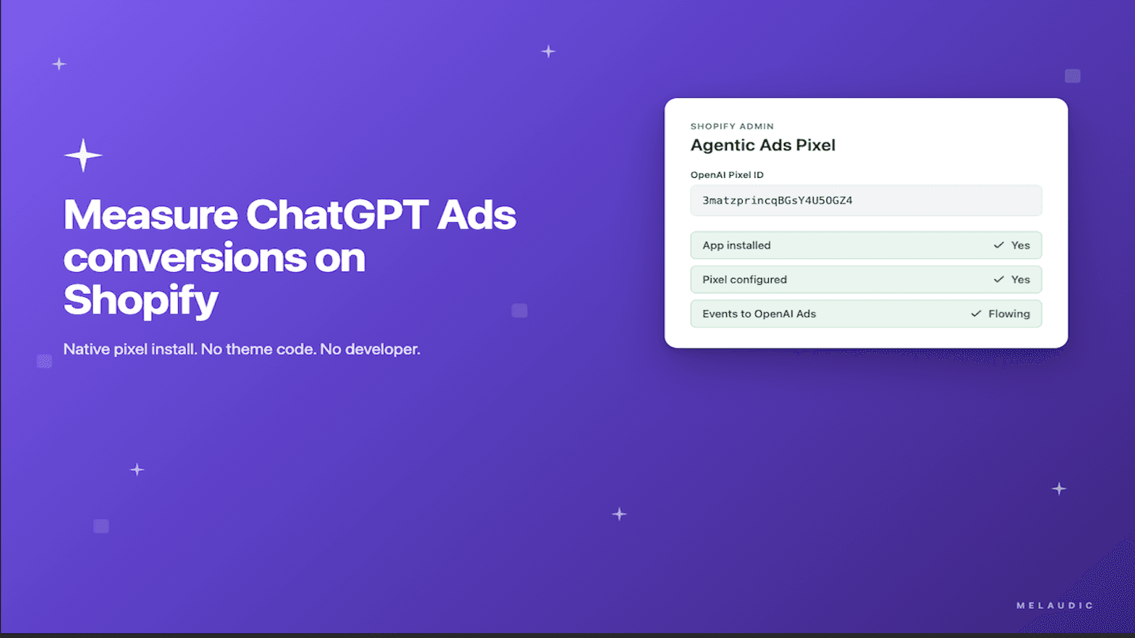 ChatGPT Ads Pixel, native to Shopify