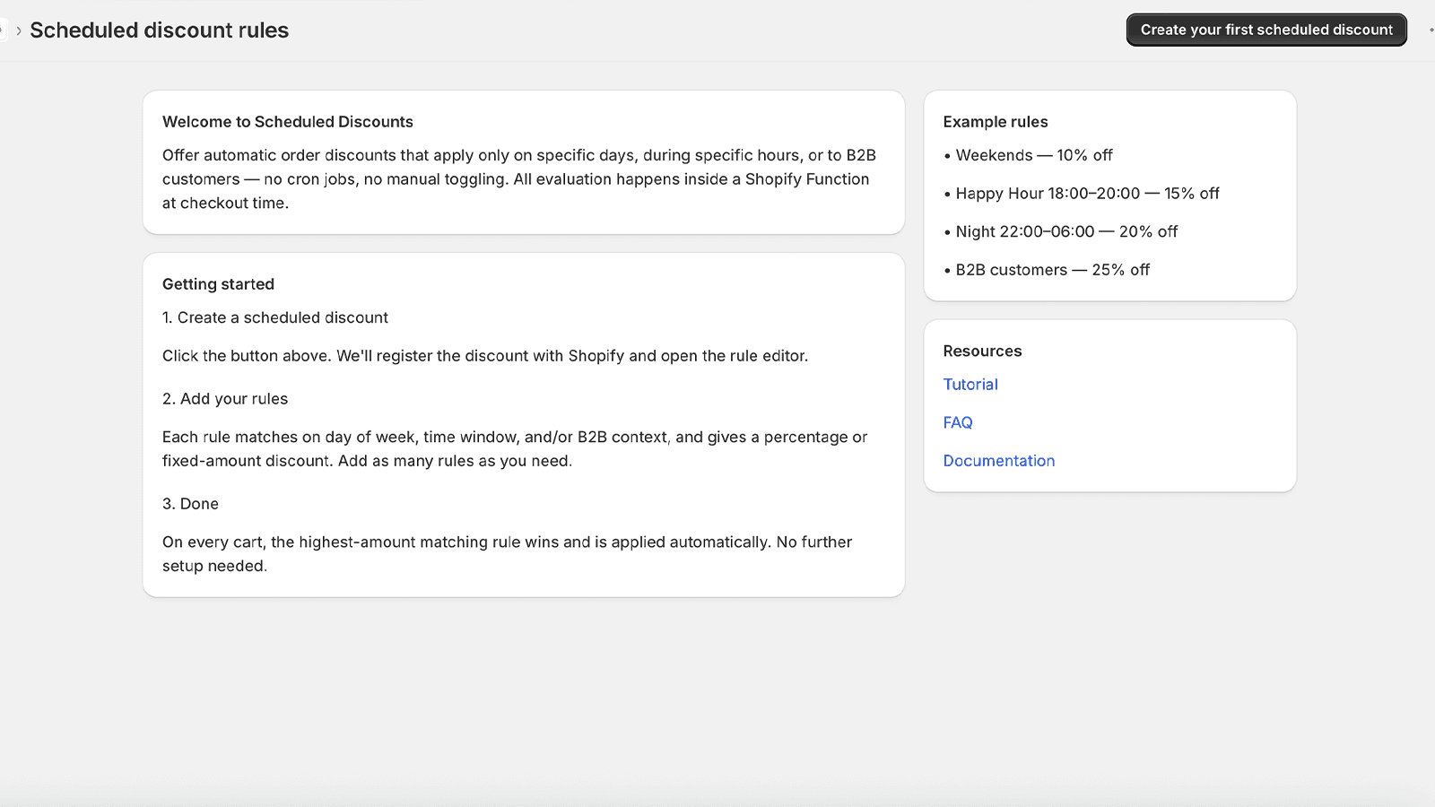 Automate your discounts with simple time-based rules
