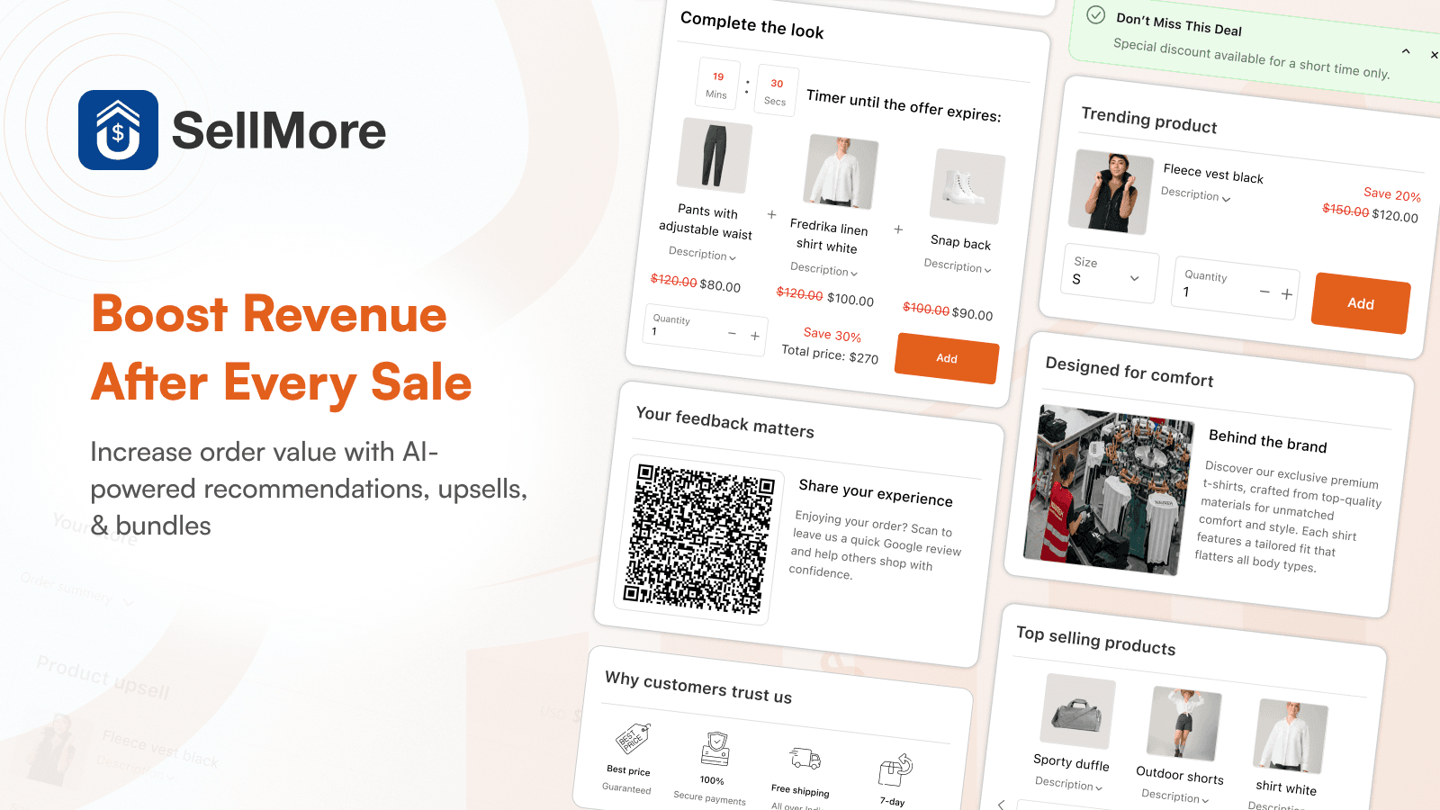 One-click post-purchase upsells to drive extra revenue