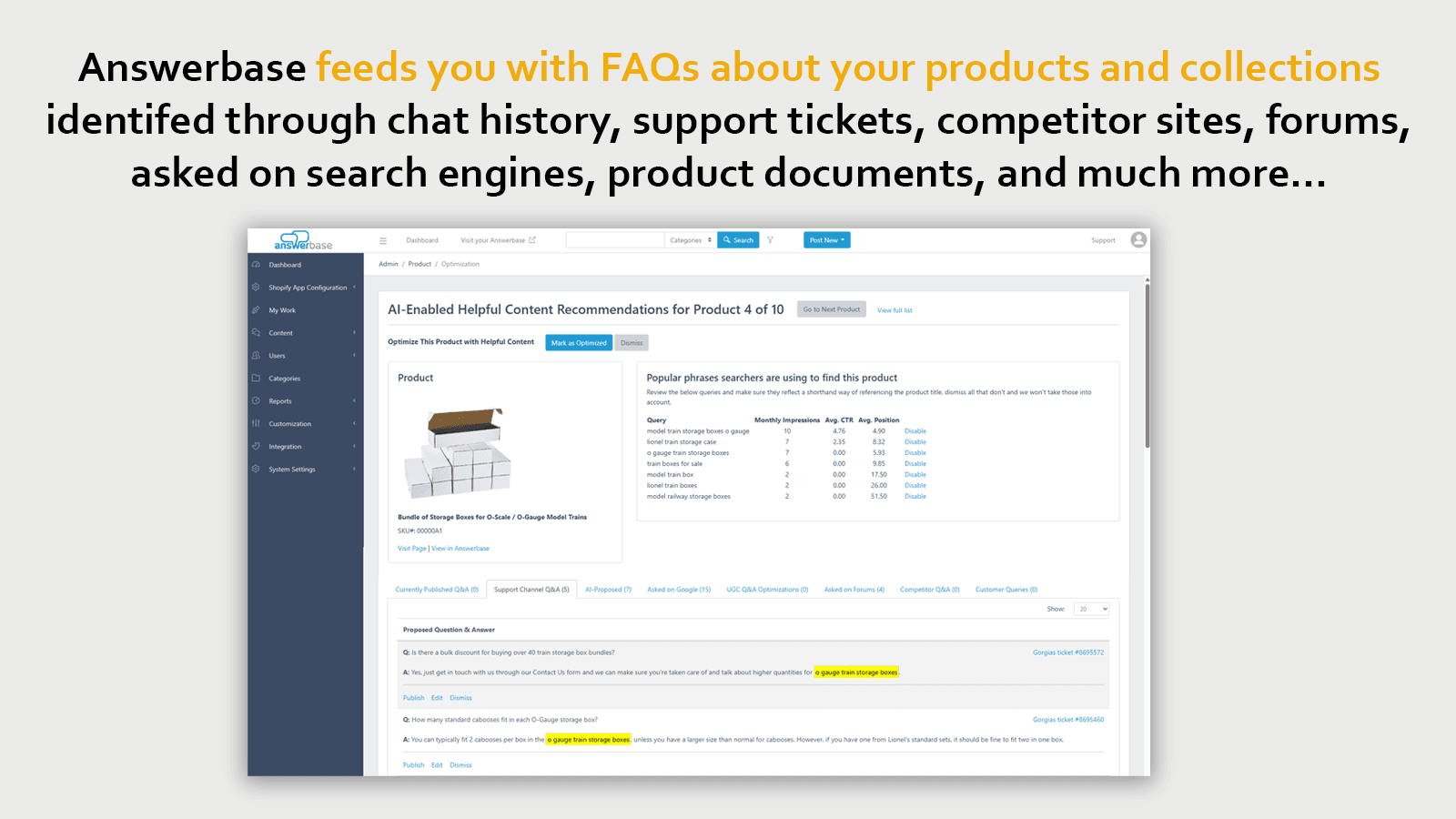 FAQs for product and collection pages