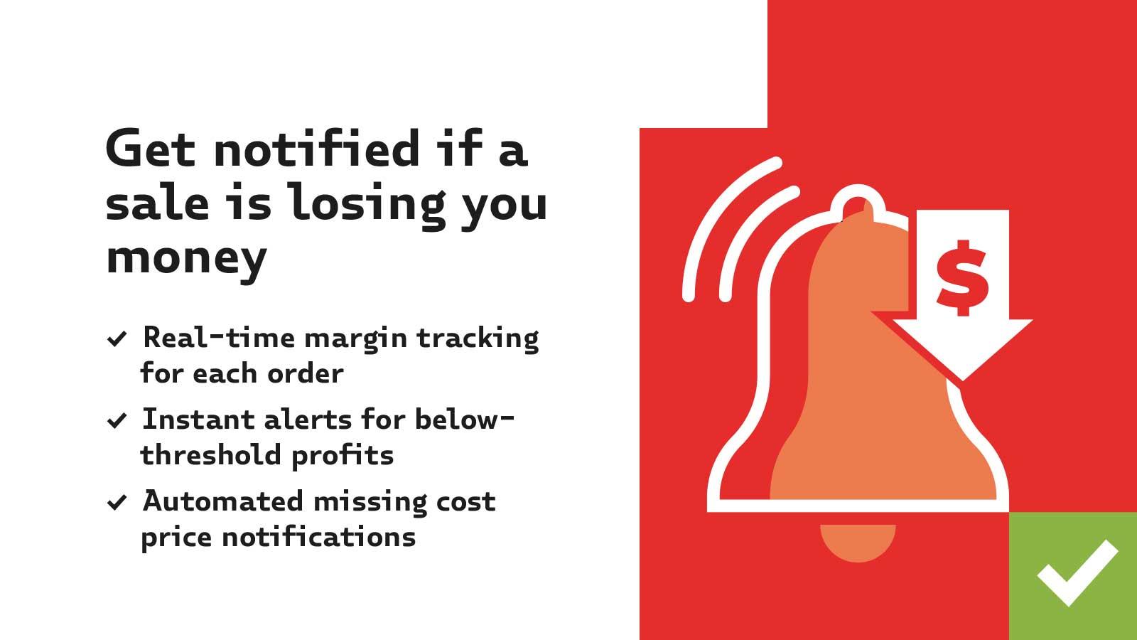 Maximize profits: Get instant alerts for low-margin orders!