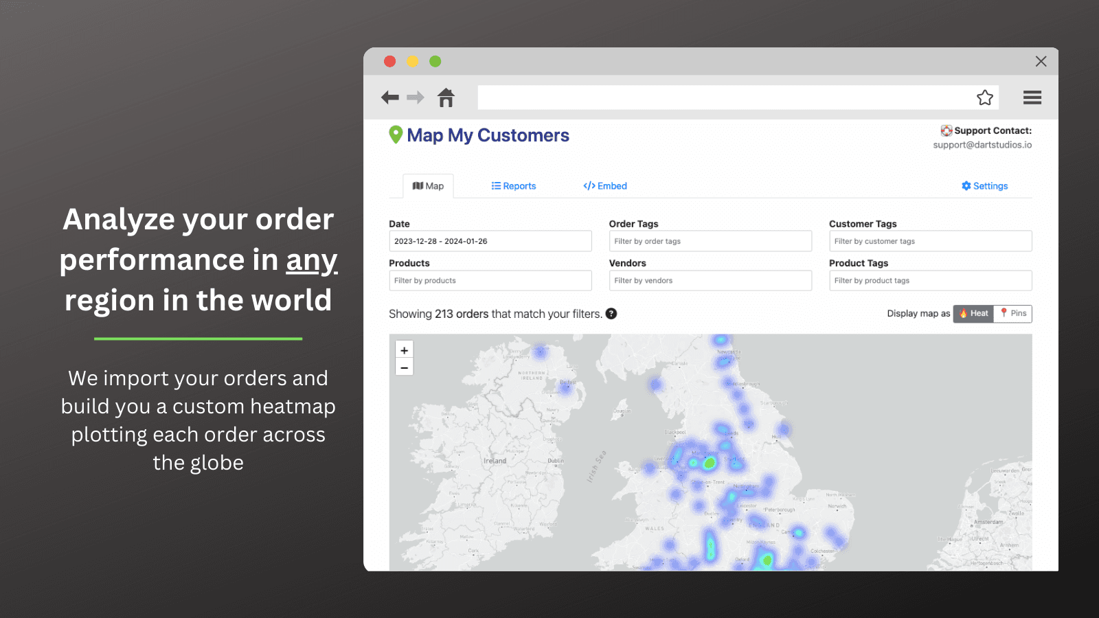 map my customers