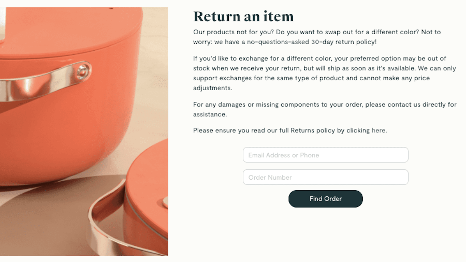 Brand-able returns storefront