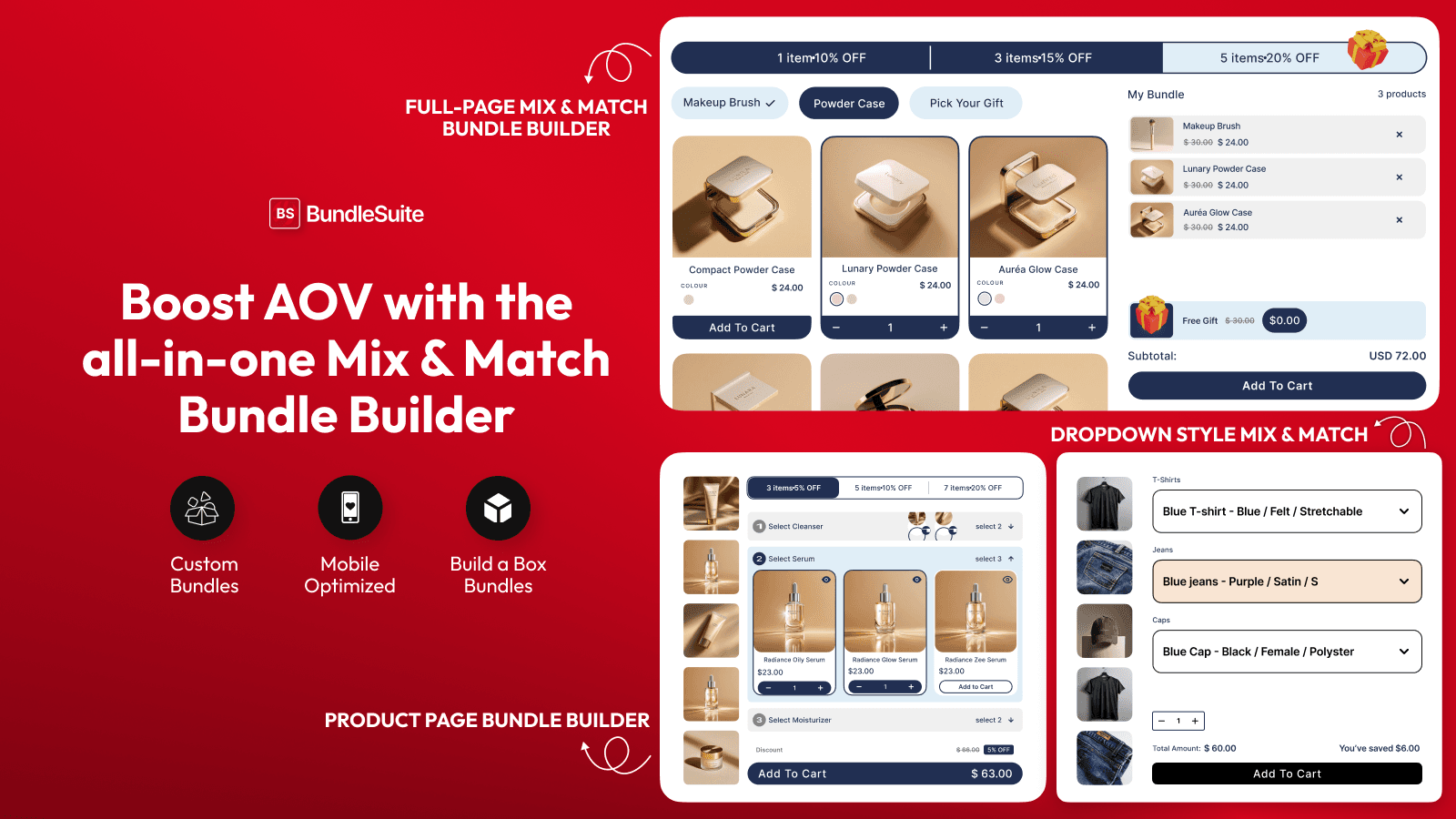 BYOB, Mix and Match, Gift Box, Combo, Bogo, Volume Discount
