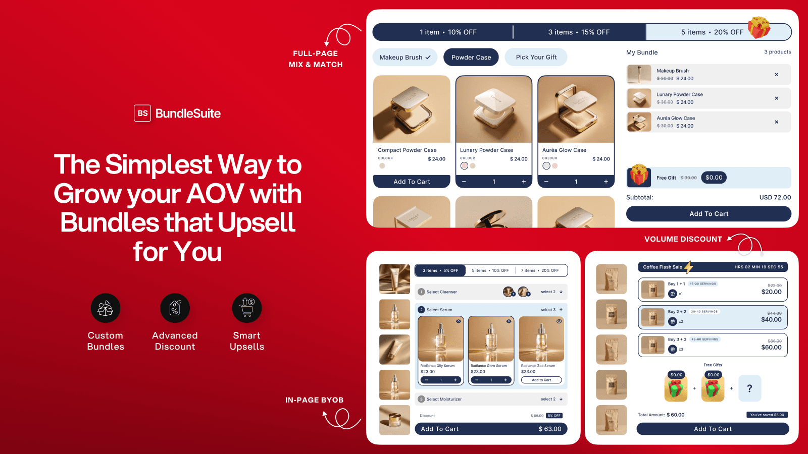 BYOB, Mix and Match, Gift Box, Combo, Bogo, Volume Discount