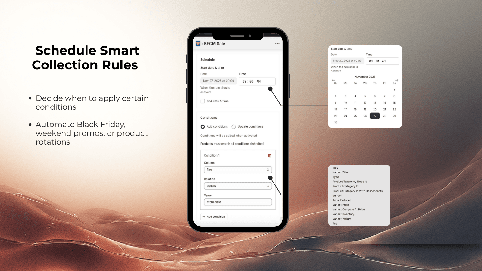 Schedule creation form