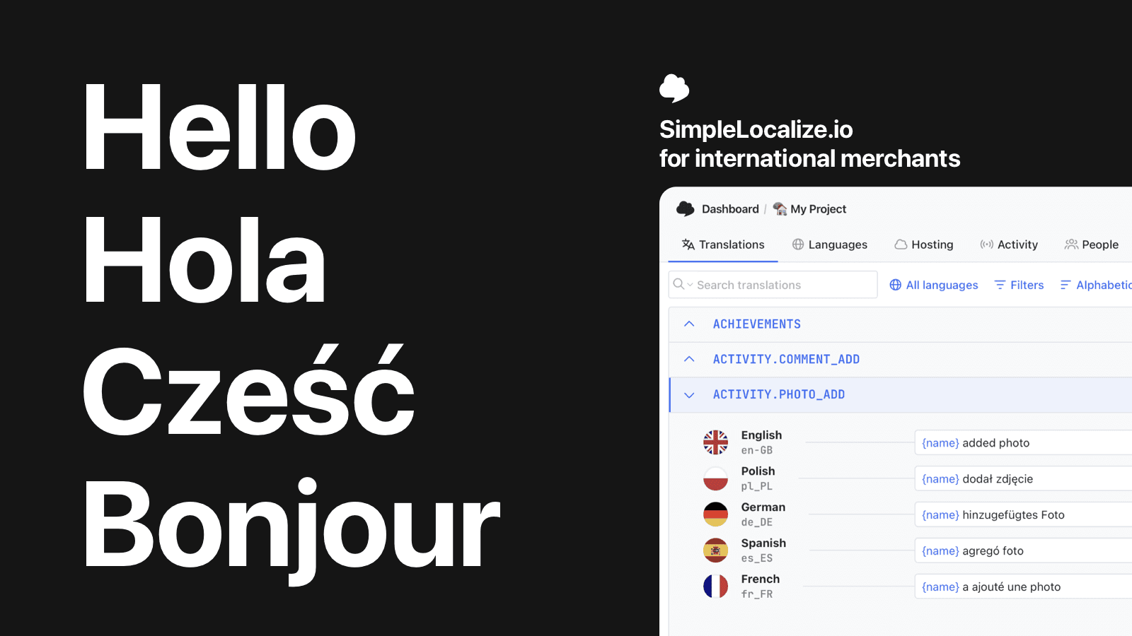 Multi-language stores