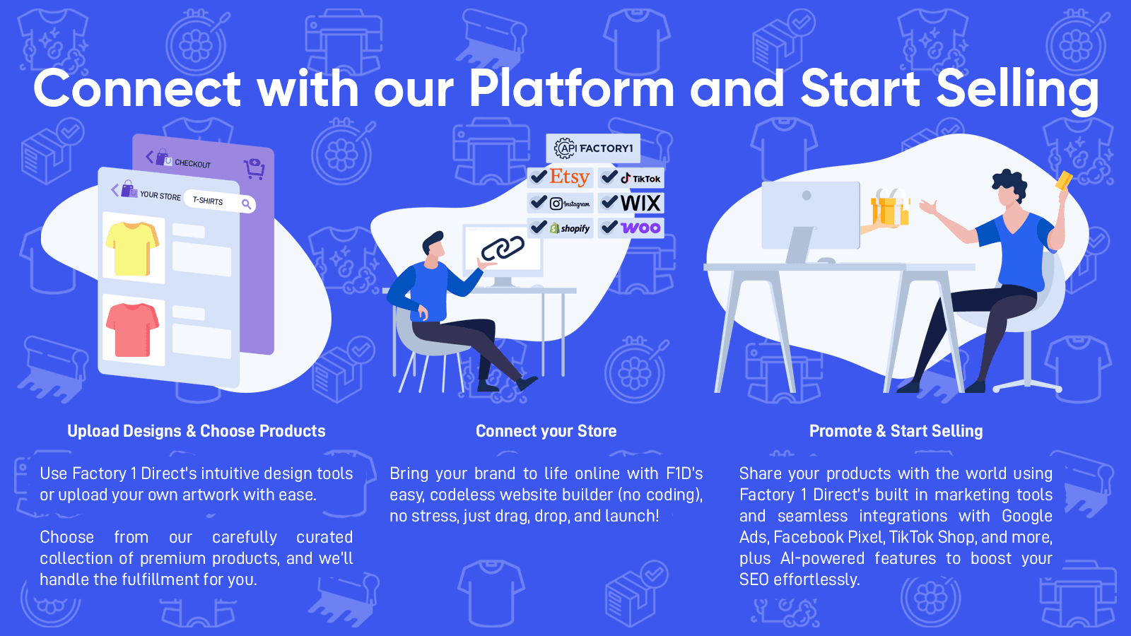 Customise and sell our wide range of products on your store.