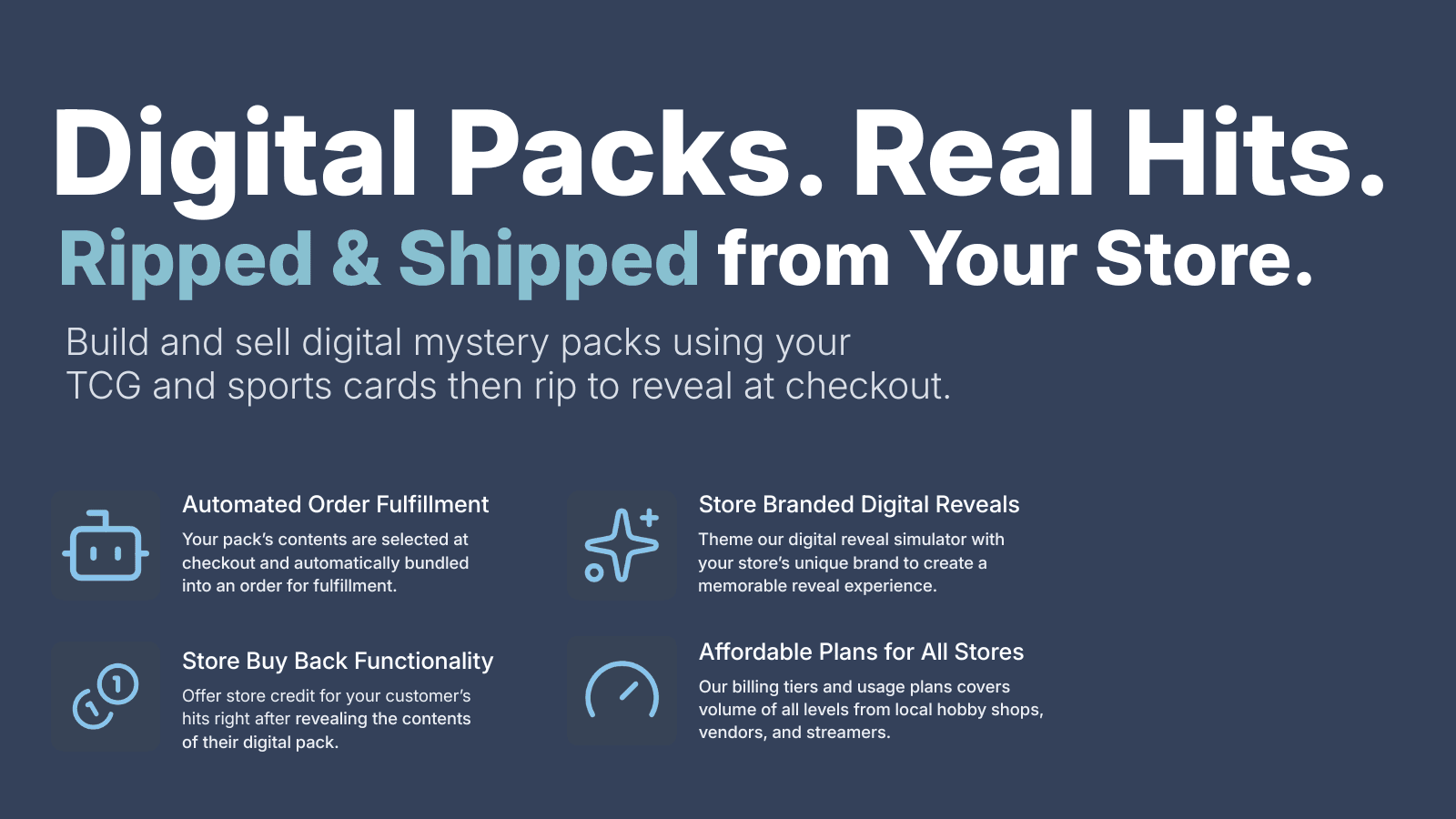 Digital mystery packs. Rip and ship from your store Minty Drops