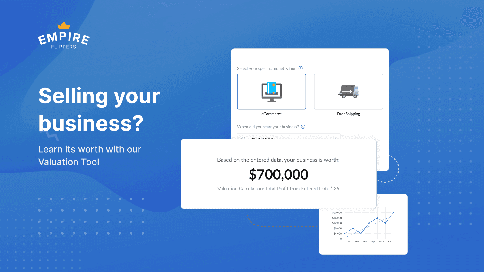 Showcasing the Empire Flippers Valuation Tool App