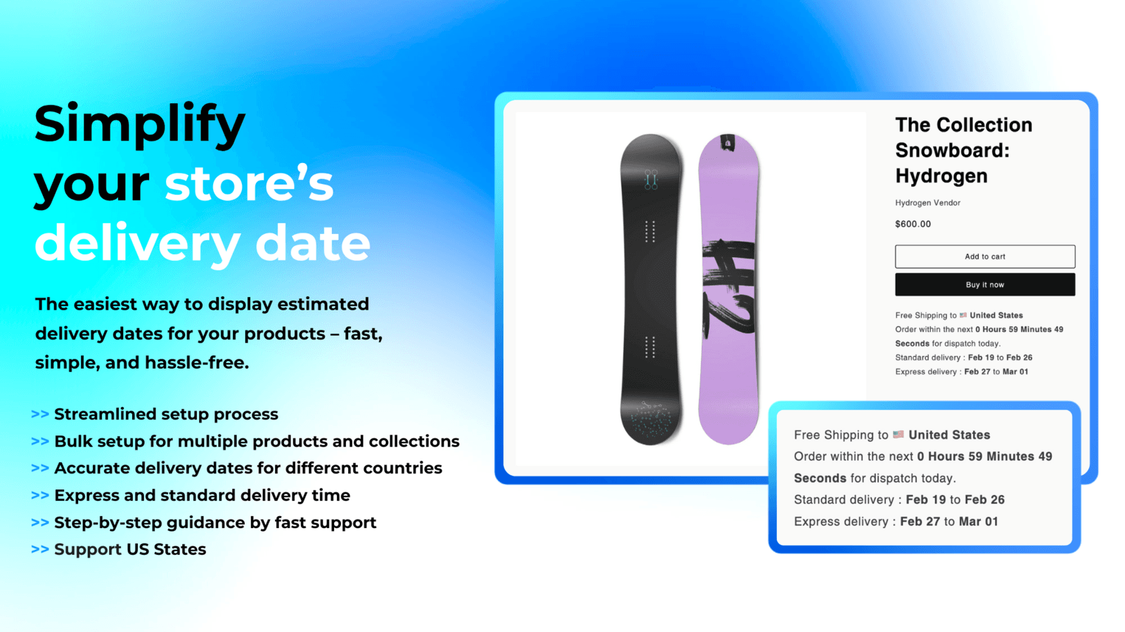 estimated delivery date app for shopify