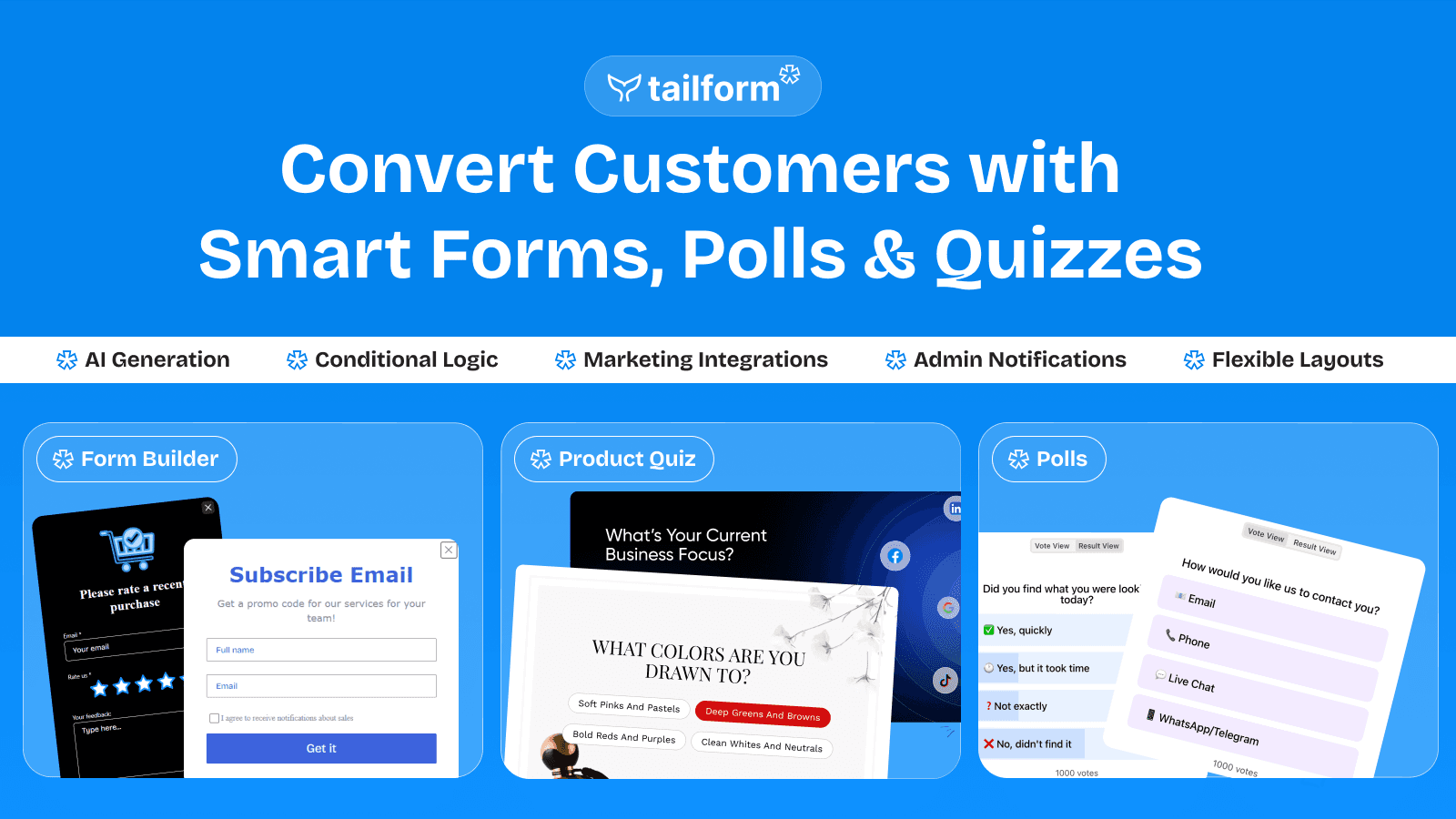 Forms, Quizzes, Polls