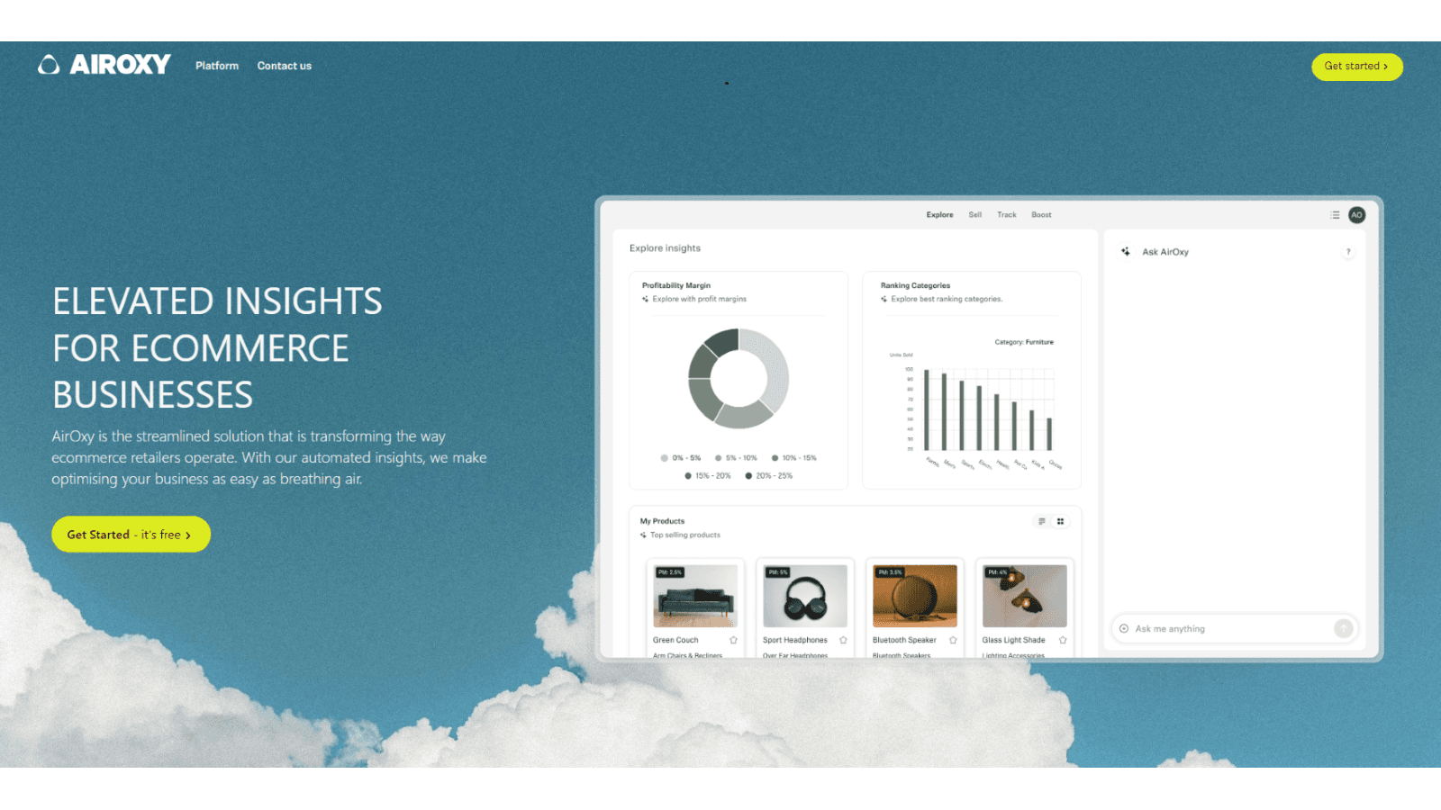 AirOxy eCommerce marketplace product analysis