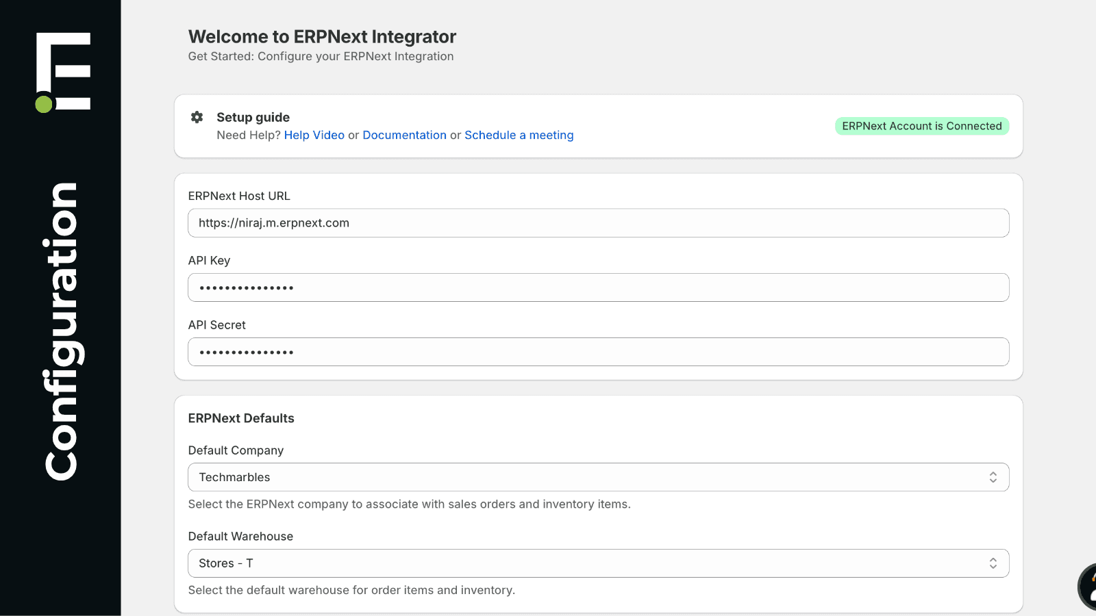 Configuration Settings